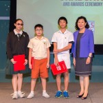 Patron of DAS, Mrs. Goh Chok Tong (far right) with winners of the Special Achievement Awards – Koh Wee Yi Isabel Judith, Chu Hung Xiang Aloysius, Goh Wen Bin Luke (from left to right). 